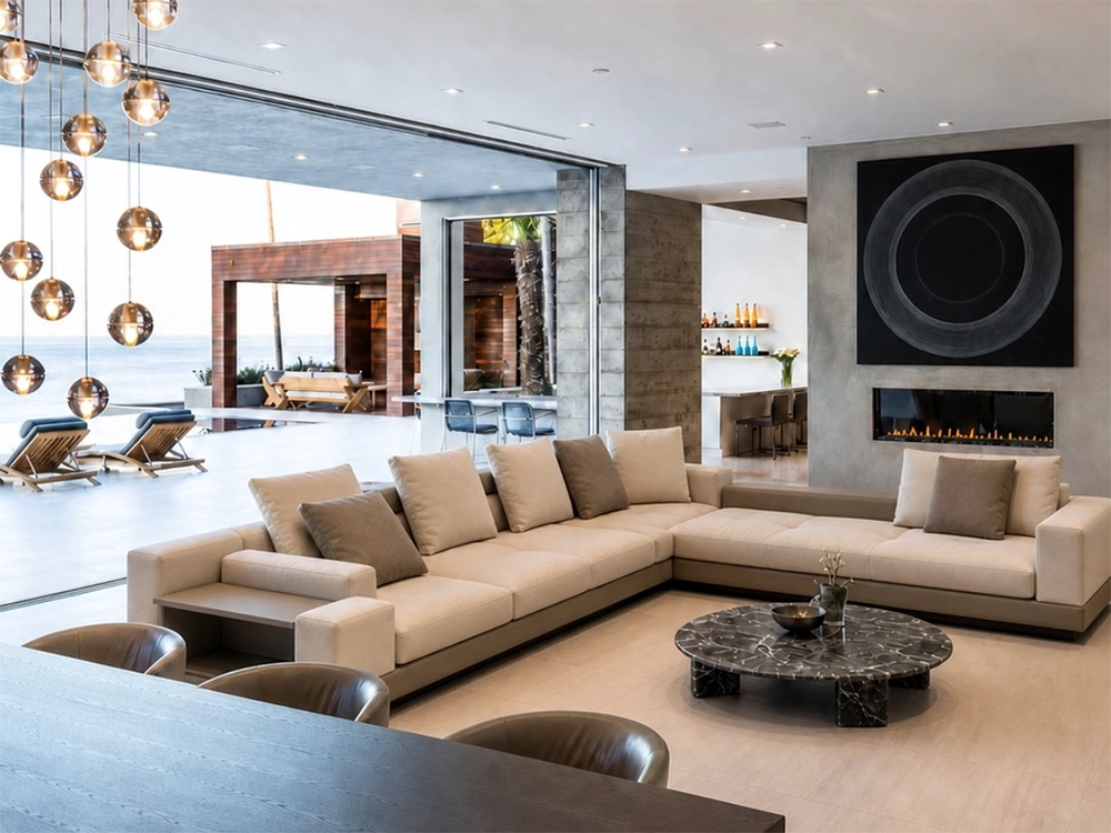 @tatianarodionova Modern Living Room Setup, Malibu