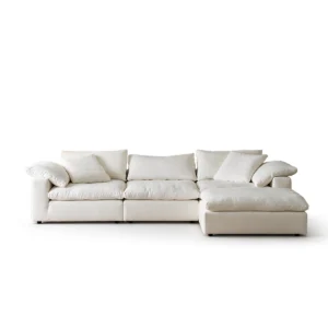 Nube Modular Linen and Goose Down Filled Sectional Sofa