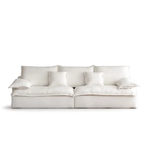 Nuvola 3-Seater Linen Wabi-Sabi Deep Seating Down Filled Sofa
